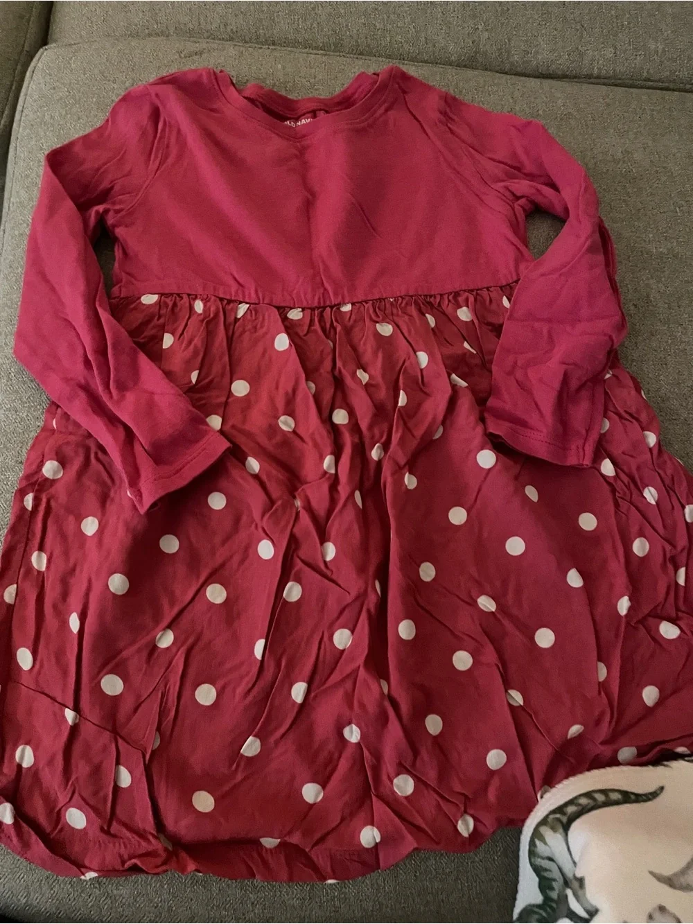 Girls Long-Sleeve Coral Dress and Pink Dress